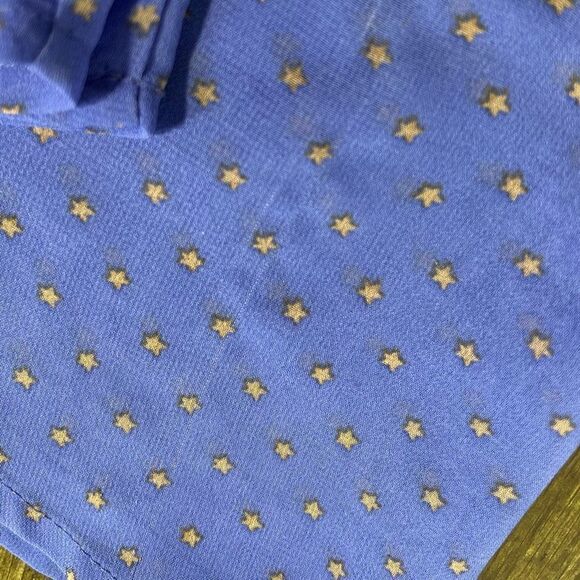 Ann Taylor Loft Periwinkle Ruffle Sleeveless Blouse Size S Women’s Stars - Picture 5 of 10